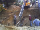 pouring the footing